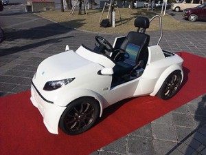 小型１人乗り小型電気自動車（写真）の製造と走行実証が実施される（資料写真）