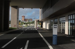 新宮古病院正面玄関付近に設置されたバス停