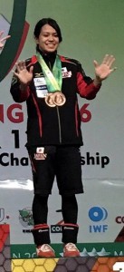 世界大学選手権で３位に入賞した佐渡山彩奈＝１５日、メキシコのメリダ市