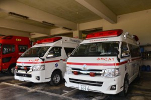 救急車の出動件数は増加傾向にある＝８日、市消防本部消防署