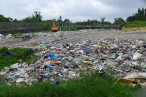残余容量が約５％となっている川満一般廃棄物最終処分場下地字川満
