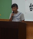 台湾での体験や感想を生徒一人一人が発表した＝29日、下地中学校